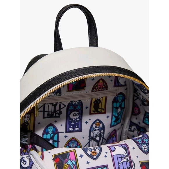 NEW Loungefly Disney The Nightmare Before Christmas Stained Glass Backpack main image 5